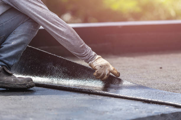 Professional Basement Waterproofing technician working in Johnson Creek, WI